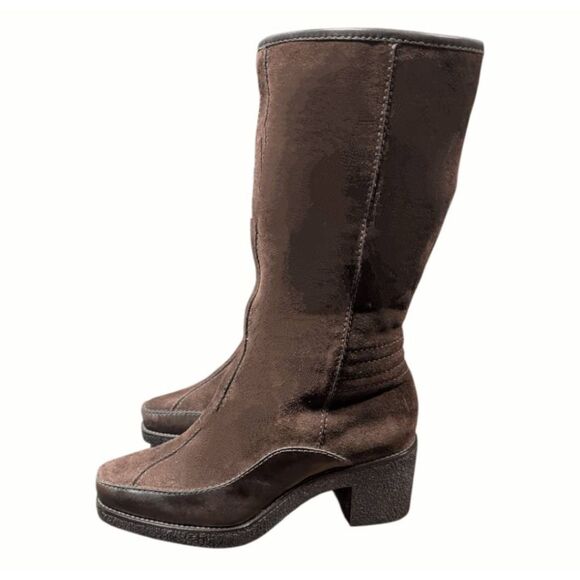 COLE HAAN Air G-Series Waterproof Leather Fur Lined Boots Size 6B - Picture 3 of 8